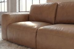 Echtleder Sofa BIG GEORGE 205cm cognac Taschenfederkern 2-Sitzer Couch