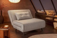 Schlafsessel SMART MULTIFUNCTION 100cm champagner beige Vogue Seiden Samtstoff
