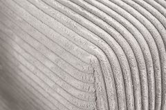 Modernes Ecksofa KENT 220cm beige Cord inkl. Hocker Federkern L-Form Wohnlandschaft