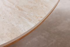 Stilvoller Couchtisch ORGANIKO 110cm natur Eiche Travertin Keramik