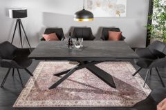 Ausziehbarer Esstisch EUPHORIA 180-220-260cm anthrazit Lava Keramik made in Italy