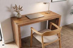 Massiver Konsolentisch MAKASSAR 100cm braun Mangoholz honey finish Schreibtisch