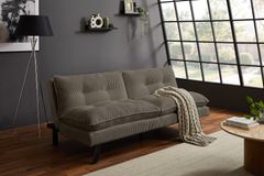 Modernes Schlafsofa COCOONING 190cm greige Cord 3-Sitzer Couch