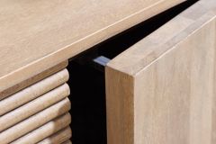 Design Sideboard ART DECO 170cm weiß gekälkt Mangoholz massiv 3D-Front