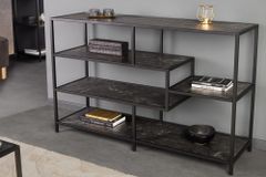 Modernes Bücherregal SLIM LINE 115cm graphit Metallgestell mit fünf Regalböden