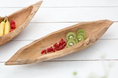 Massive Schale NATURE BOAT 60cm natur Teakholz Wurzelholz