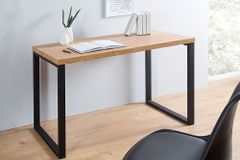 Design Schreibtisch OAK DESK 120cm Eiche Vintage Metallgestell schwarz