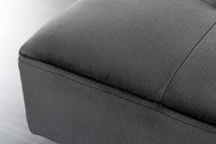 Design Sitzbank BOUTIQUE 100cm dunkelgrau Samt schwarze Metallbeine