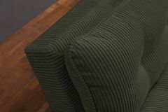 Modernes Schlafsofa COCOONING 190cm grün Cord 3-Sitzer Couch