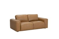 Echtleder Sofa BIG GEORGE 205cm cognac Taschenfederkern 2-Sitzer Couch