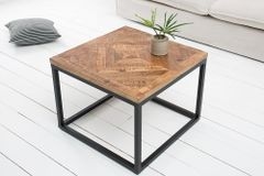 Massiver Beistelltisch INFINITY HOME 60cm Mangoholz Industrial Design