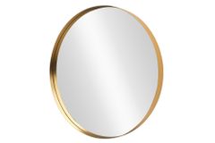Runder Wandspiegel PORTRAIT 60cm gold mit Metallrahmen