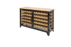 Industrial Weinschrank BODEGA 130cm recyceltes Pinienholz natur Weinregal für 55 Flaschen