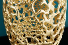 Filigrane Design Vase ABSTRACT LEAF gold 40cm Handarbeit