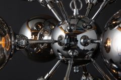 Extravagante Hängeleuchte GALAXY 72cm silber Hängelampe Modern Design