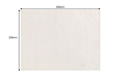 3D Hochflor Teppich LUNA 300x230cm beige Hoch-Tief-Effekt Indoor-Teppich
