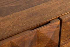 Massivholz TV Lowboard VULCANO 160cm hängend natur Mango Wohnzimmer