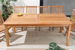 Massiver Gartentisch EMPIRE TEAK 180cm natur Teakholz
