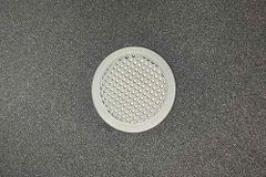 Runder Polsterhocker VOGUE 40cm champagner grau Samt mit Stauraum