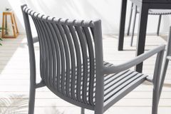 In- und Outdoor Stuhl STUDIO ITALIA anthrazit stapelbar wetterfest Gartenstuhl
