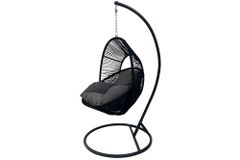 In- und Outdoor Hängesessel AIR ROPE anthrazit schwarz inkl. Kissen