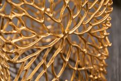 Filigranes Beistelltisch 2er Set ABSTRACT LEAF 45cm gold Handarbeit
