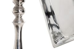 Filigraner Beistelltisch TRAYFUL 55cm silber Aluminium Tablett-Tisch