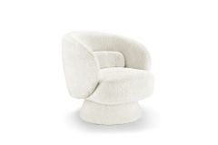 Drehbarer Design Sessel BOSSA NOVA beige Bouclé