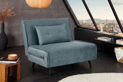 Schlafsessel SMART MULTIFUNCTION 100cm petrol Vogue Seiden Samtstoff