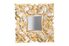 Eleganter Wandspiegel VENICE 75x75cm gold antik Barockstil