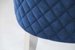 Barock Stuhl CASTLE DELUXE royalblau Samt Löwenkopf Chesterfield Design Esszimmerstuhl Nieten