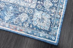 Vintage Teppich HERITAGE 230x160cm blau beige rot Flachgewebe Muster