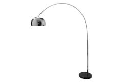 Ausziehbare Bogenlampe LOUNGE DEAL 170-210cm chrom Marmorfuß Stehlampe