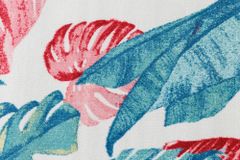 In- und Outdoor Teppich TROPICAL 240x160cm grün pink Blatt florales Design wetterfest