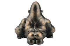 Deko-Figur KING APE 25cm bronze mit Ablagefach handmade Schale