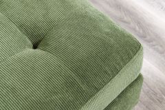 Retro Ecksofa STOCKHOLM 220cm grün Cordstoff Federkern 3-Sitzer