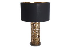 Design Tischlampe ABSTRACT LEAF kupfer antik Metall Marmorfuß handmade