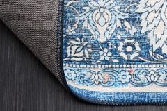 Vintage Teppich HERITAGE 230x160cm blau beige rot Flachgewebe Muster