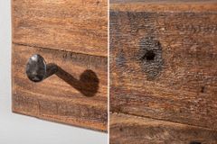 Massive Wandgarderobe HEMINGWAY XL 90cm natur recyceltes Massivholz