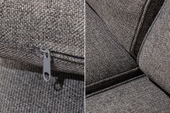 Outdoor Garten-Sitzgruppe PURE grau natur Akazie schwarz Metall inkl. Tisch Sitzpolster