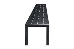 Moderne Gartenbank DESIGNO 180cm anthrazit schwarz Aluminium wetterfest Outdoor Sitzbank