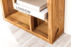 Massives Bücherregal JAVA 200cm natur recyceltes Teakholz Standregal Raumtrenner