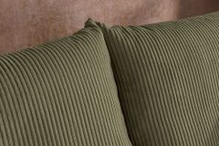 Design Ecksofa ATMOSPHERE XL 245cm grün Cord Federkern inkl. Kissen