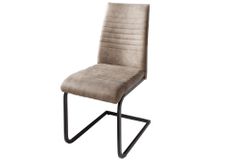 Industrial Freischwinger Stuhl APARTMENT antik taupe mit Metallgestell