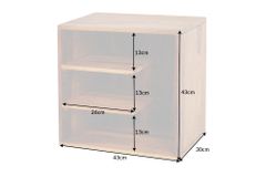 Massivholz Beistelltisch CUBUS 45cm braun Sheesham stone finish Regal Nachttisch