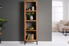 Massives Regal IRON CRAFT 176cm Mangoholz Bücherregal vier Fächer Industrial Design