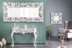 Eleganter Wandspiegel VENICE 180x90cm silber antik Barockstil