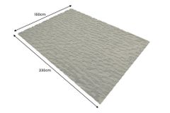 3D Hochflor Teppich DUNE 230x160cm dunkelgrün Hoch-Tief-Effekt