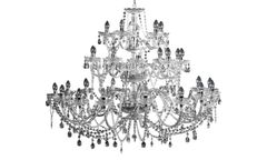Design Kronleuchter CRYSTAL XXL 120cm klar Acryl 30-armig Kristall-Lampe
