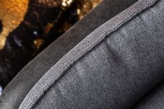 Drehbarer Design Stuhl MR. LOUNGER anthrazit grau Microfaser Flachgewebe mit Armlehne
